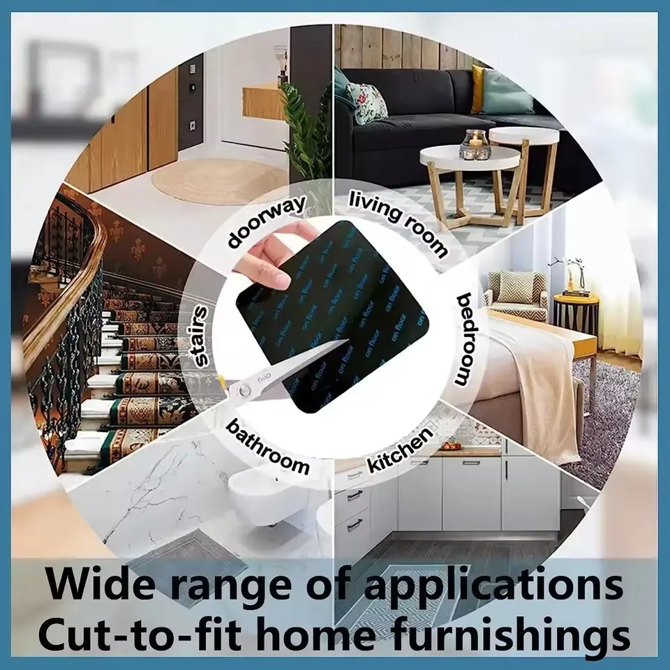 Double Sided Carpet Tape Non-Slip Rug Gripper Washable Reusable Used for Floors Carpets Floor Mats