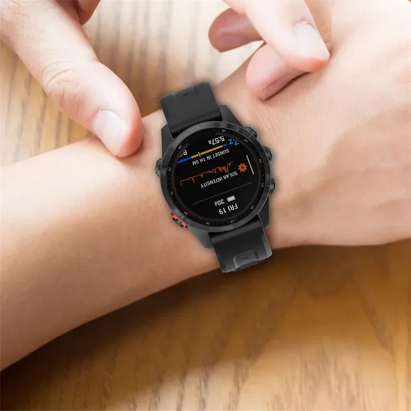 Силиконовый браслет 22 мм 26 ремешок для Garmin Fenix 7 7x5Plus 6XPro Enduro 2 Band Epix Gen предшественник 965 QuickFit
