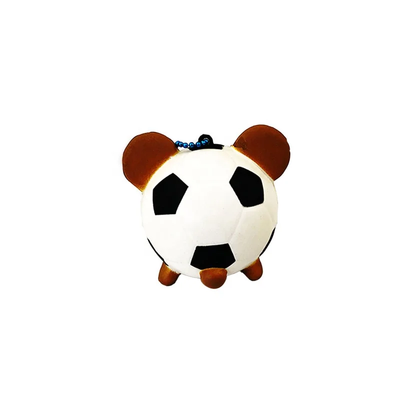 
Custom PU foam face slow rising squishy anti stress football with logo design. 