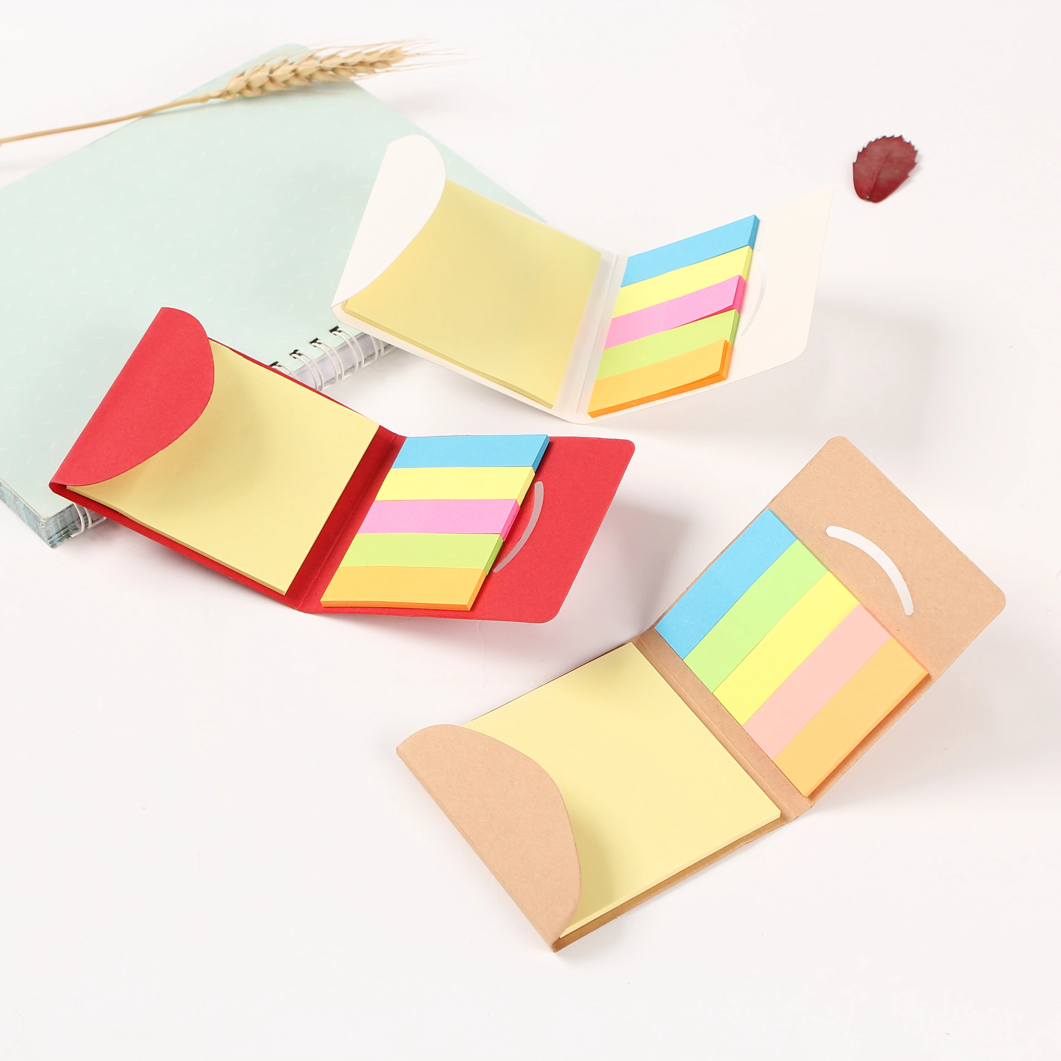 New Arrival Kawaii Stick Note Pad with Cover Color Custom Memo stick Notes