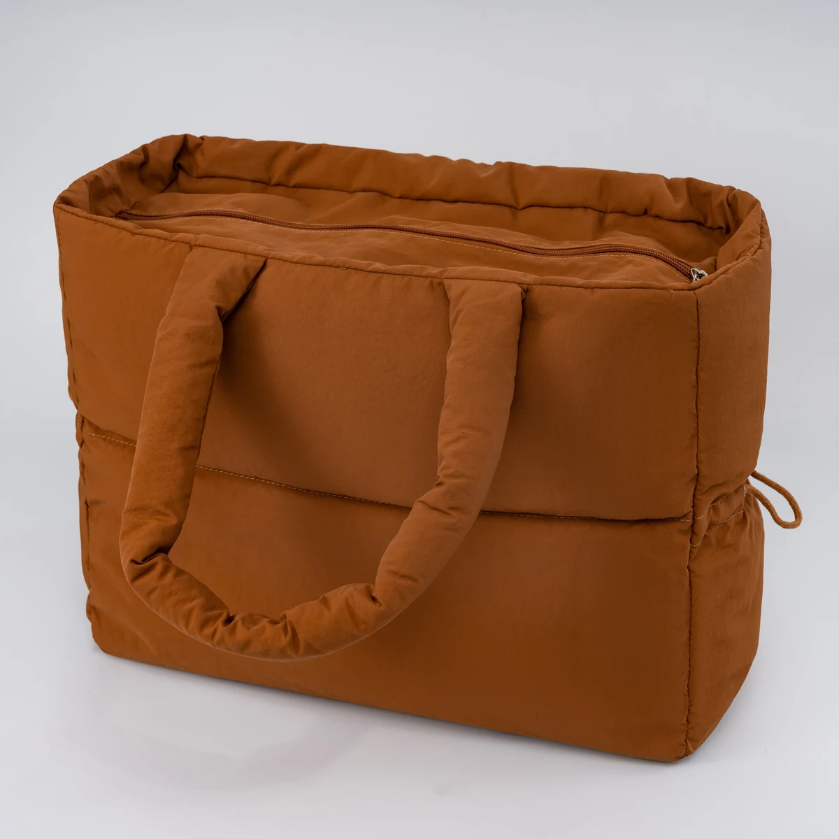 New arrival drawstring quilted tote bag for women puffer hobo handbag customized brand polyester puffy tote bag
