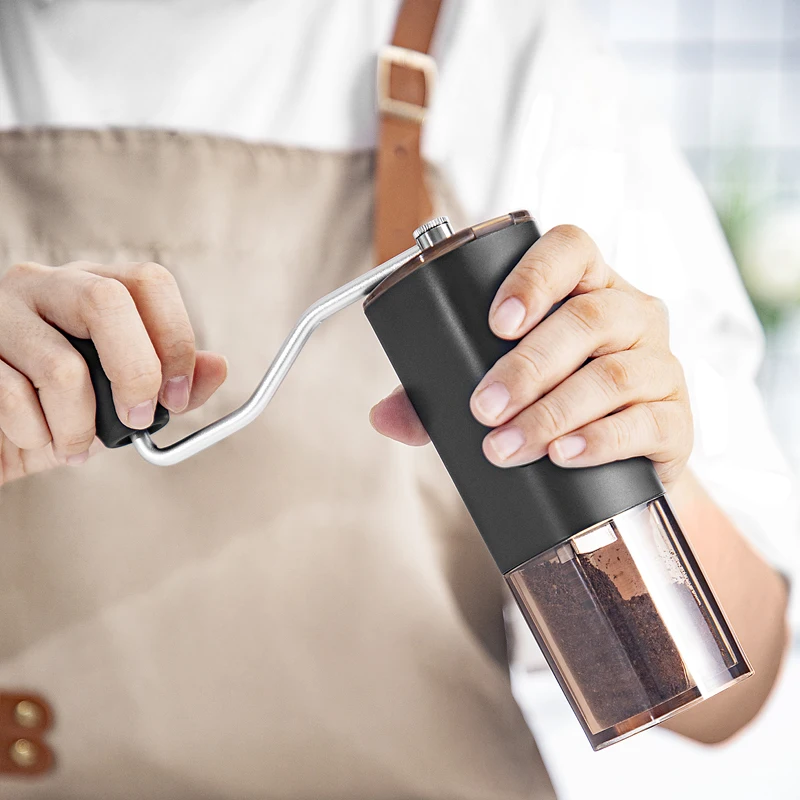 High Cost-effective Aircraft-grade Aluminum Hand Coffee Bean Grinder, Stainless Steel Manual Coffee Grinder