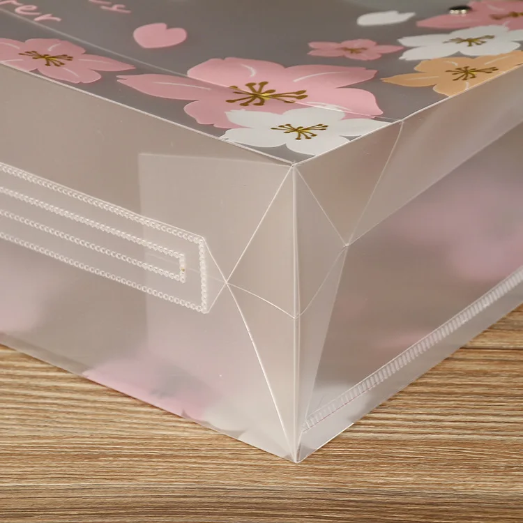 PP plastic handbag customized transparent packaging bag wholesale clothing shopping gift bag transparent pvc with gift bag