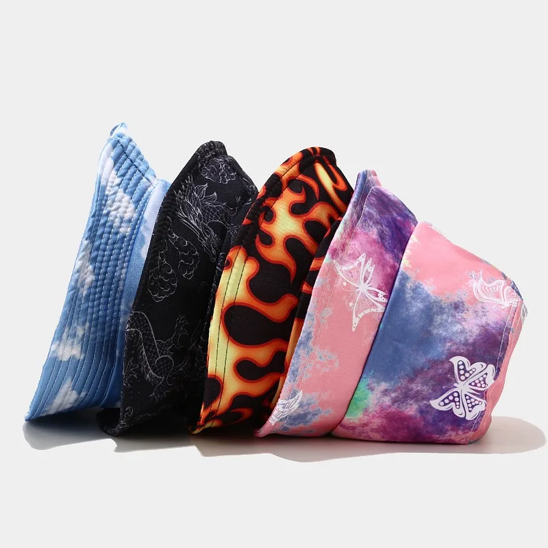 Панама в стиле «хип-хоп» твердые шляпы с широкими полями хлопок печатных Рыбацкая шляпа бассейна уличная Кепка Солнцезащитная шапки ведро