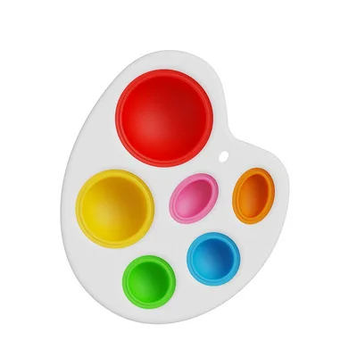 Colorful Silicone Flipping Press Board Baby Finger Toy Toddler Fidget Toy For Kids Adults