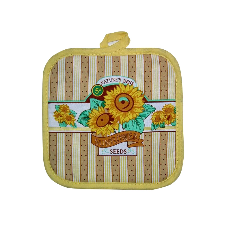 Wholesale Custom Designed Square Cotton Pot Holder Mats & Pads