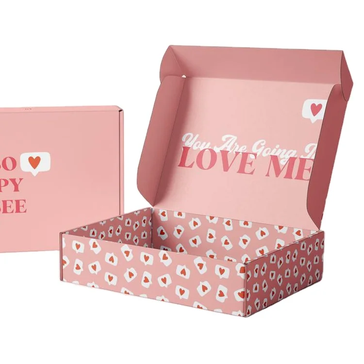 Custom Brand Logo Design Printed Recycled Folding Mailer Packaging Paper Mailing Case Corrugated Shipping Delivery Aircraft Box