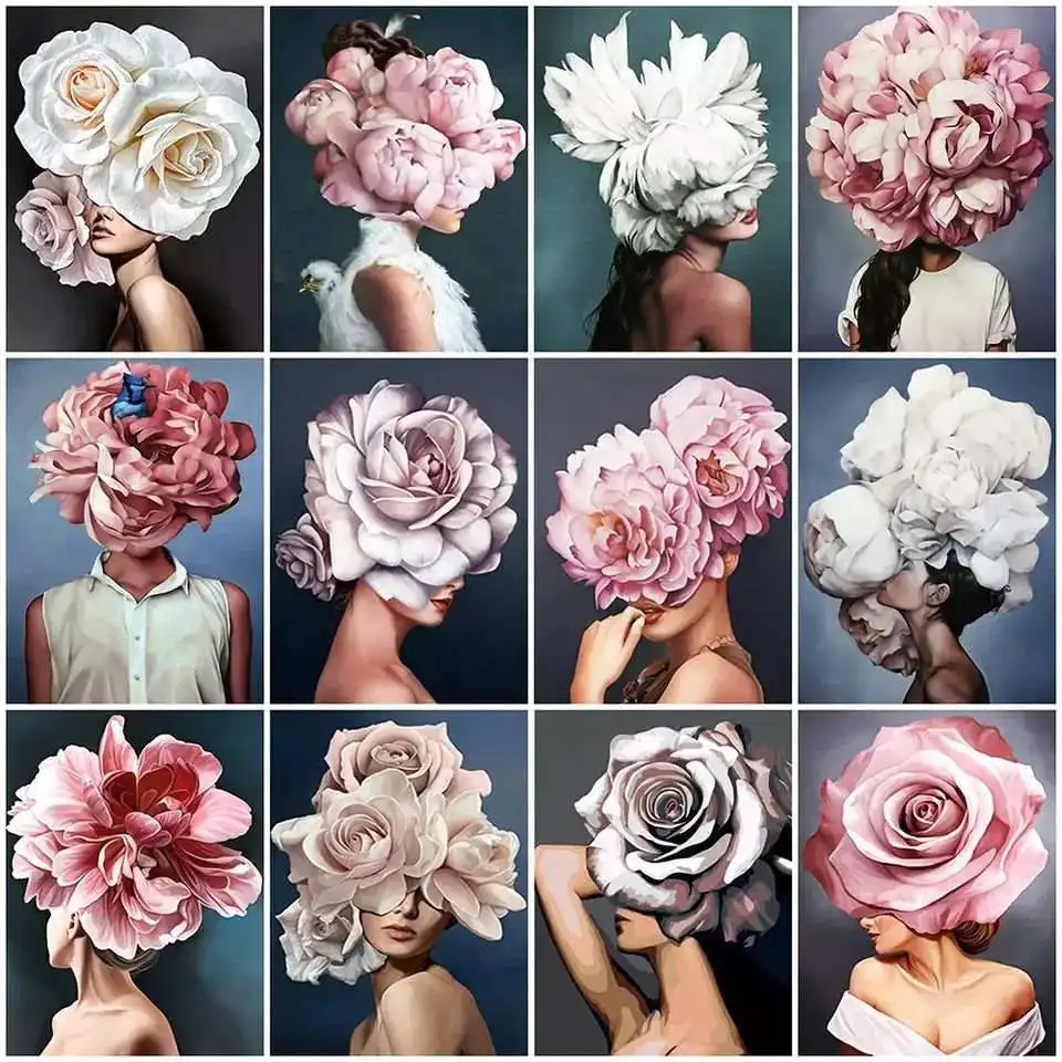 Пользовательские принты на холсте настенное украшение Картина Портрет цветок крыло картина Современная