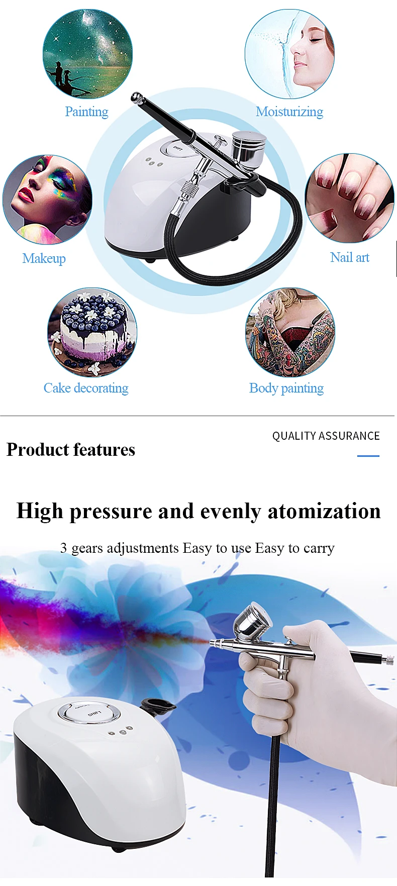 BS-103 Anti-Acne Repair The Skin Barrier High Pressure Oxygen Jet Peel Therapy Face Cleaning Oxygen Jet Facial Beauty