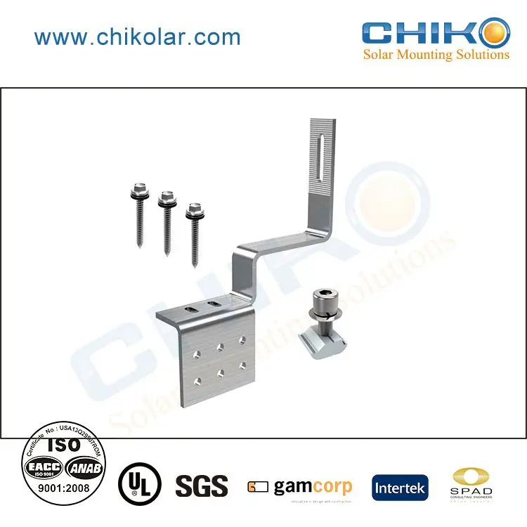 CHIKO Solar Roof Tile Mounting Aluminum Solar Roof Patio Pv Solar Mounting Structure