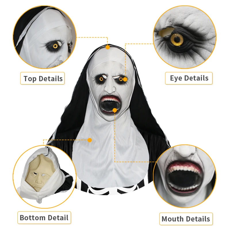 Custom Logo Halloween Adult Ghost Face Mask Demon Screaming Ghostface Mask Funny Death Party Scream Mask