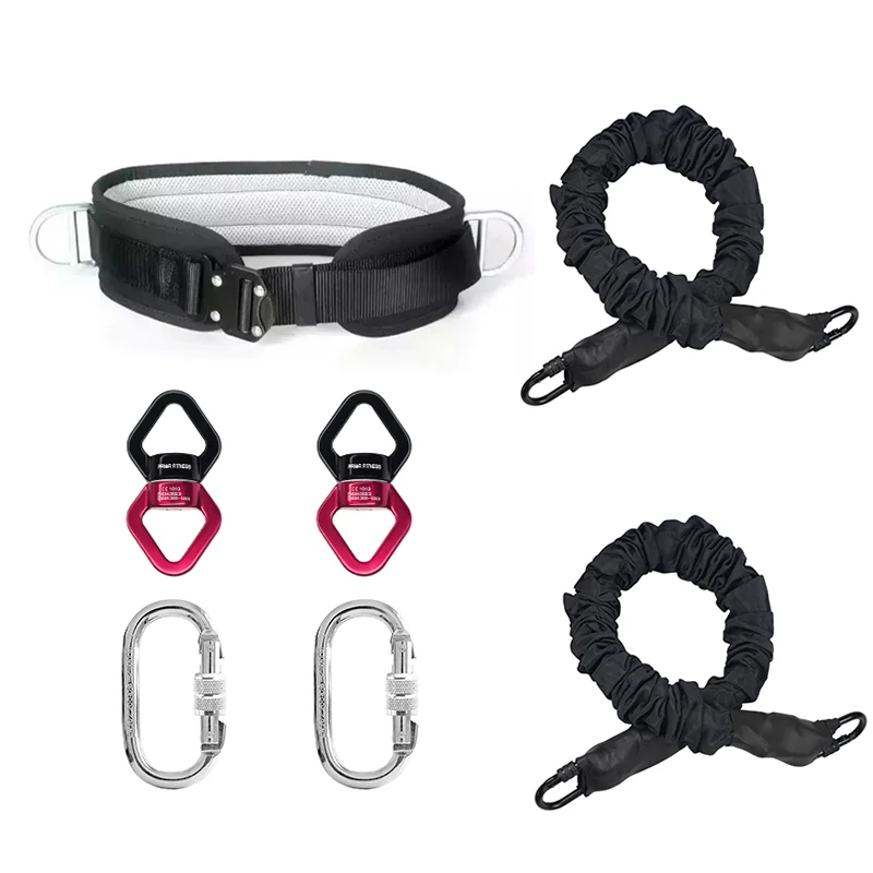 Upgraded Version Rotation Bungee Resistance Band Set Yoga Bungee Cord Resistance Belt Set Dance Rope Workout Fitness Home Gym