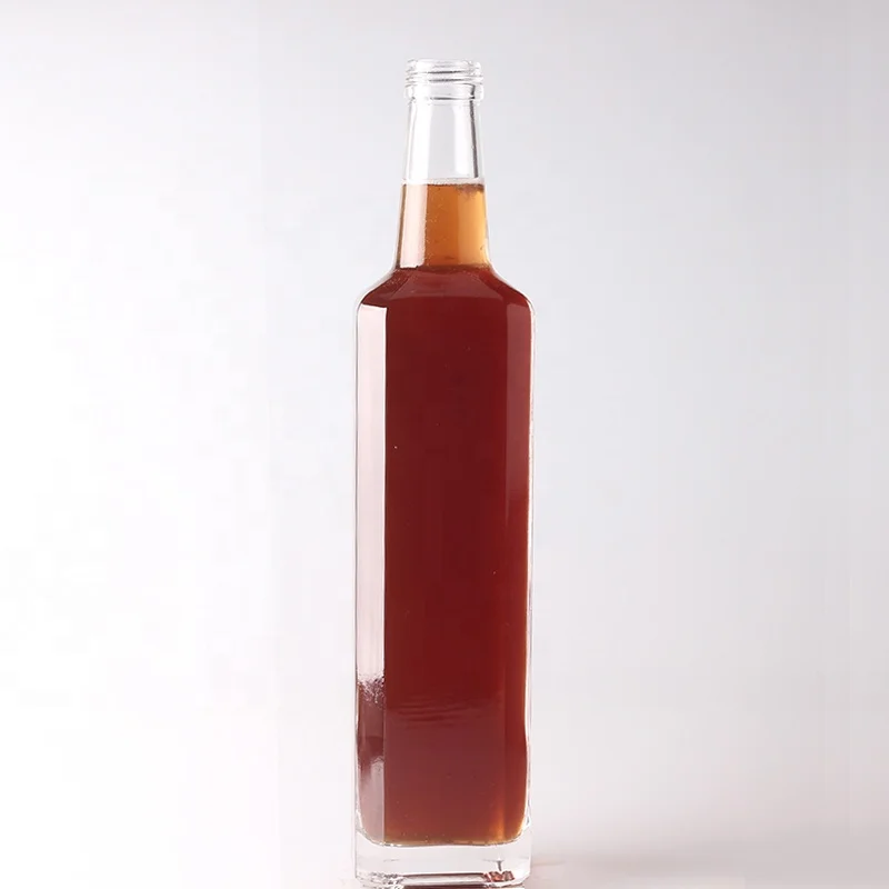 Best selling 500ml 700ml 750ml empty transparent flint glass bottle for champagne gin rum