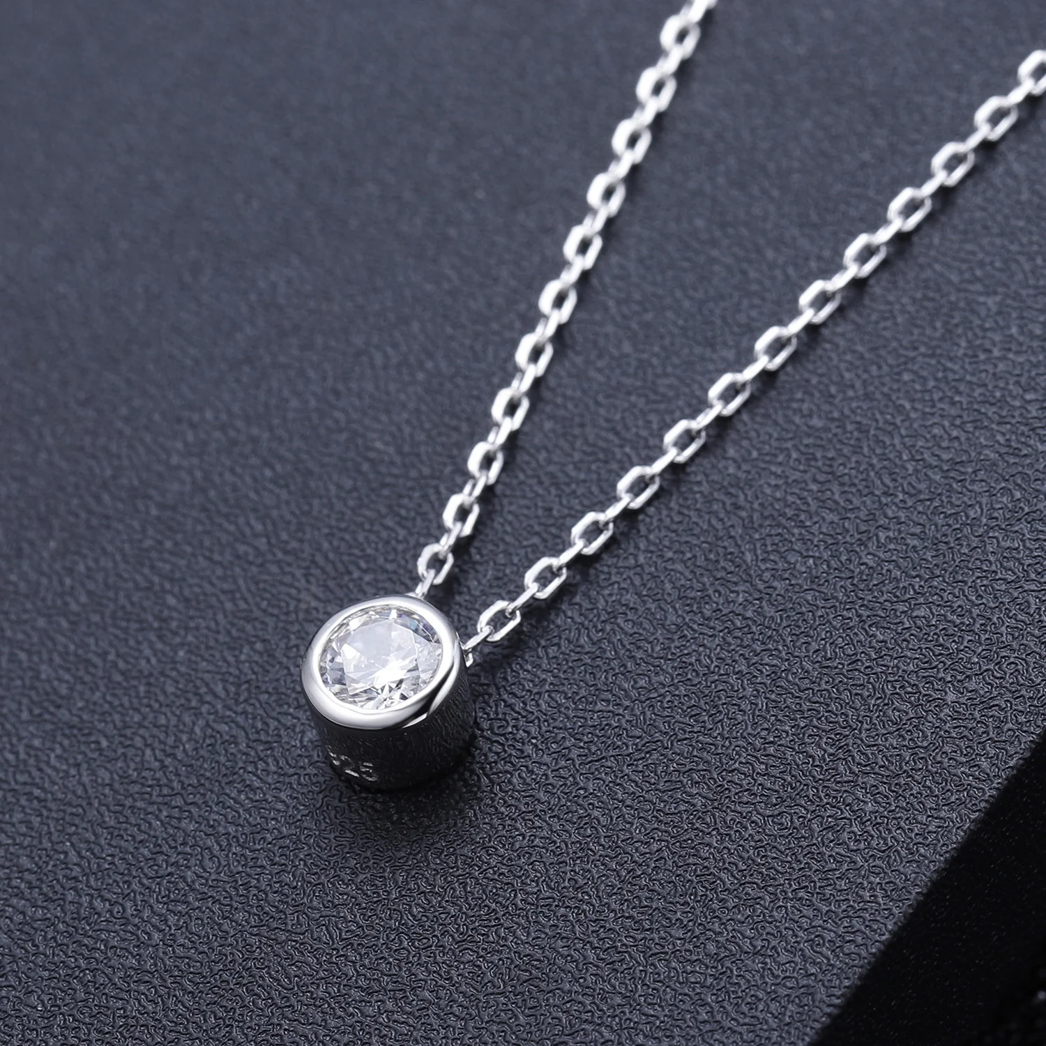 Оплетка 0.5Ct D Цвет Moissanite бриллиантовое ожерелье ювелирные изделия из стерлингового серебра 925 пробы кулон для