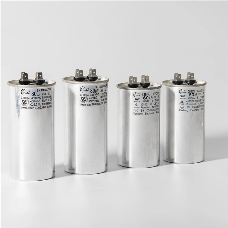 Air Conditioning Capacitor High Quality Ac Capacitor 45uf 450v Round Cbb65 Dual Run Capacitor