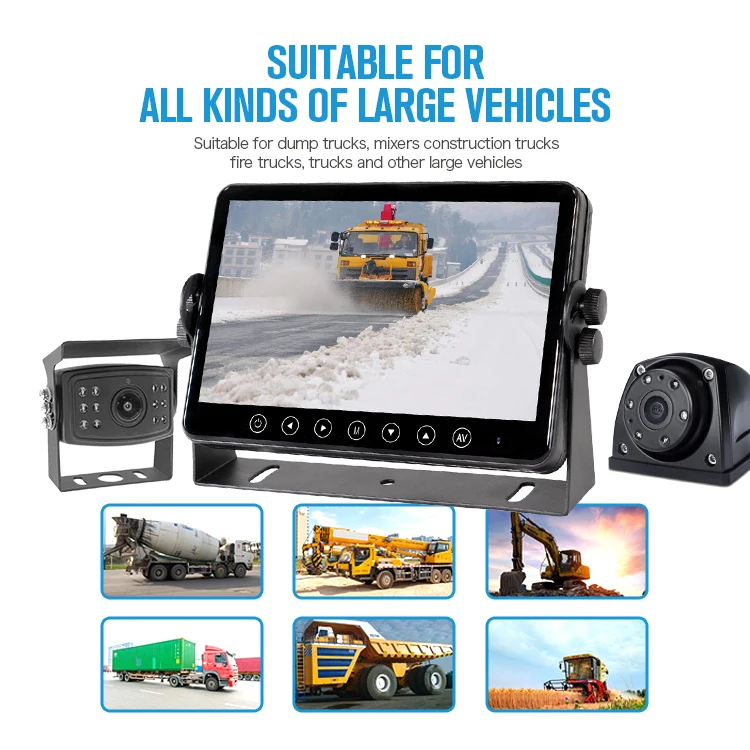 High quality new car rear view monitor 7 inch vehicle monitor 4 channels split monitor