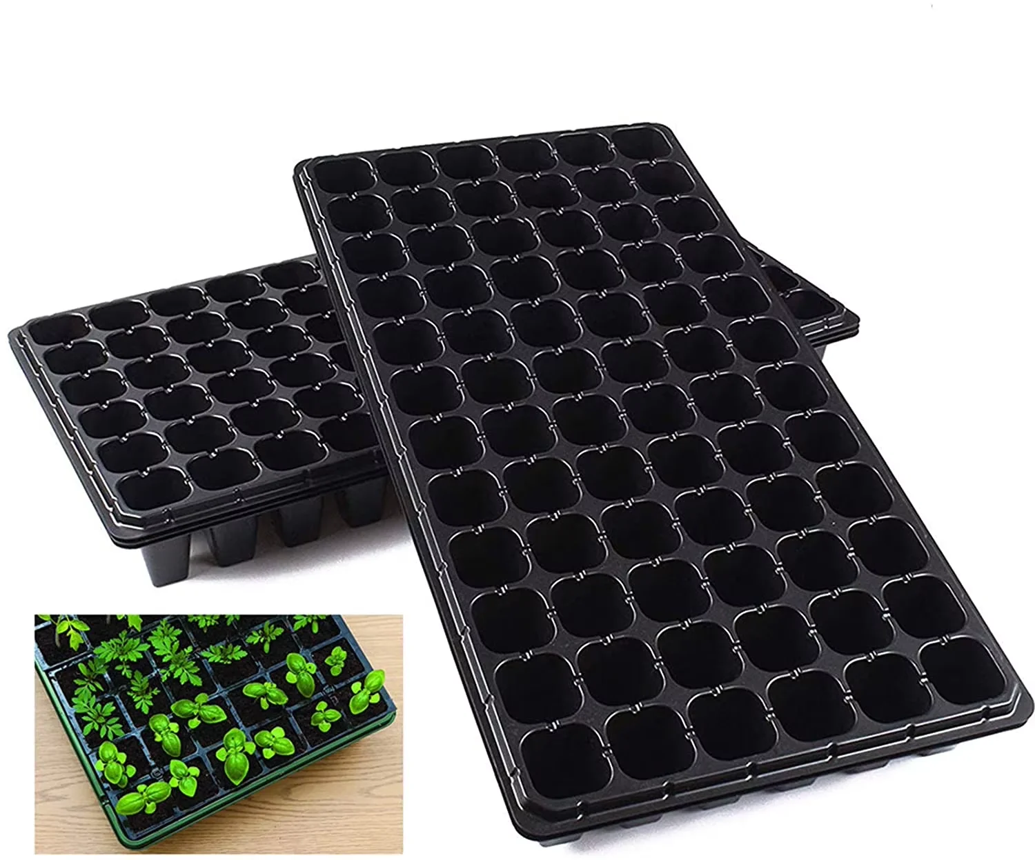 Wholesale Cheap Plastic Nursery Tray Plant Germination Growing 21/32/50 Cells Seedling Trays for Garden vertical farm greenhouse