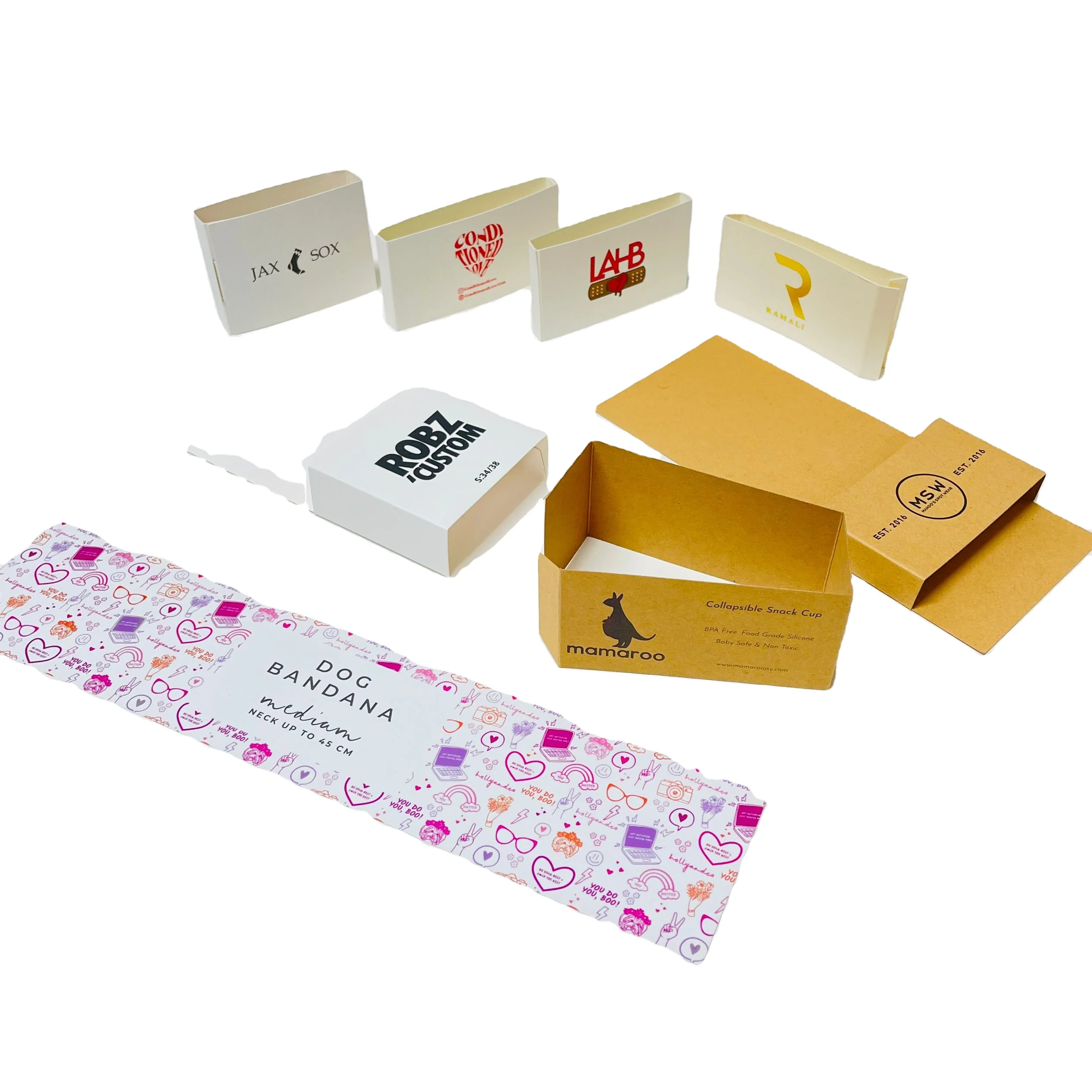 Customized Printed Logo Paper Cardboard Packaging Wrapping Card Custom Sock Sleeve