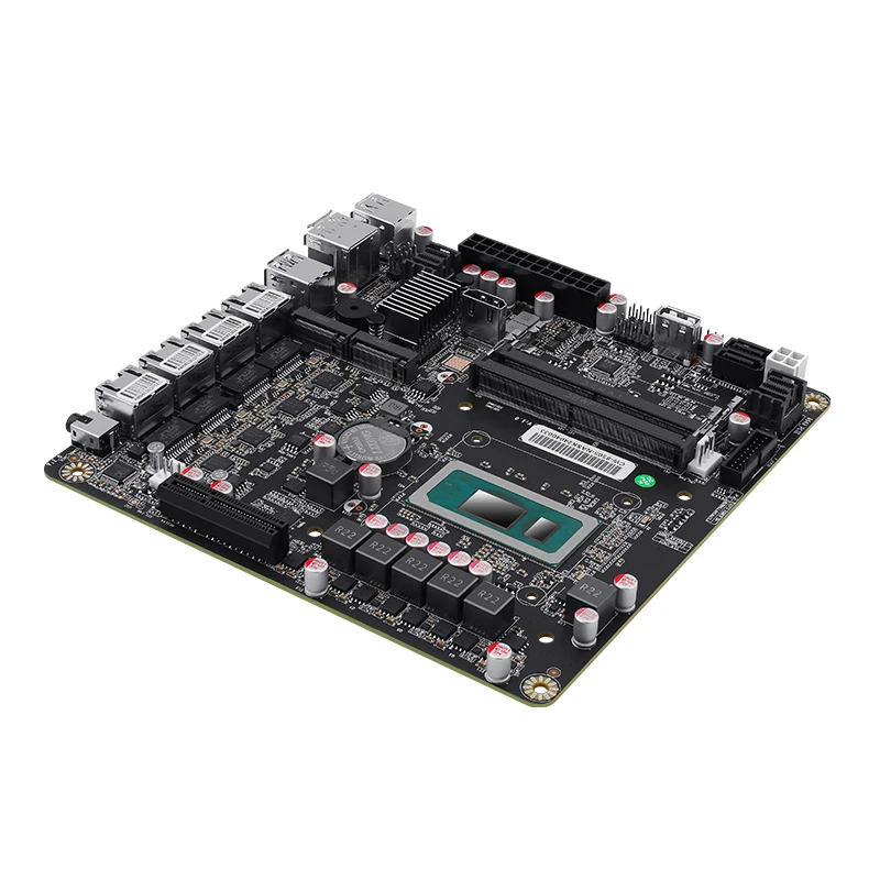 Материнская плата i5-12450H 6 отсека NAS 8505 Макс 6 * NVMe 6 * SATA3.0 1 * PCIEx4 4 * l i226-V 2,5 г 2 * DDR5 брандмауэр маршрутизатор Mini ITX материнская плата