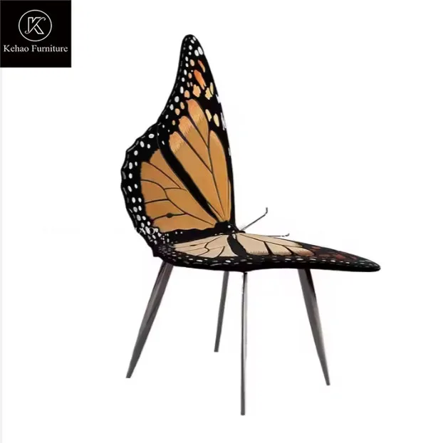 Factory Customization Modern High End Luxury Butterfly Lounge Chair Metal Frame Butterfly Chair