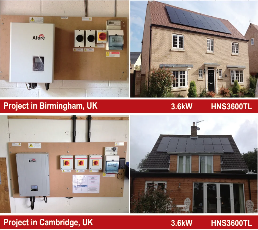 High quality inverter 1kw-3.6kw Afore solar on grid inverter home application with MPPT