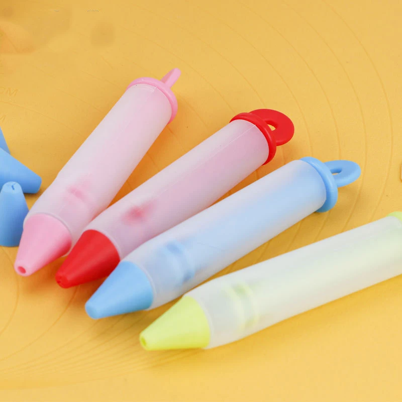 DIY Kitchen Cake Tools Silicone Cake Pen Pastry Cookie Decorating Cream Syringe Pen Silicone Writing Pen For Pastry