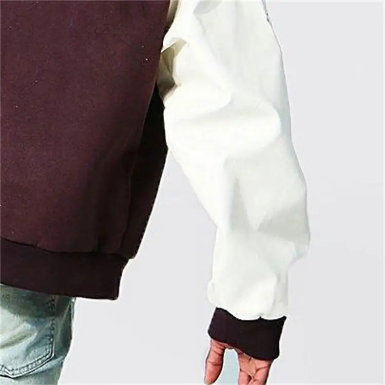 OEM custom winter vintage style color block boxy los angeles varsity bomber jacket for men