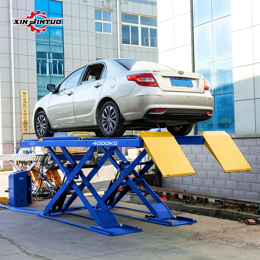 Jintuo 3200kg lift car with car hoist factory ultra thin large scissor car lift