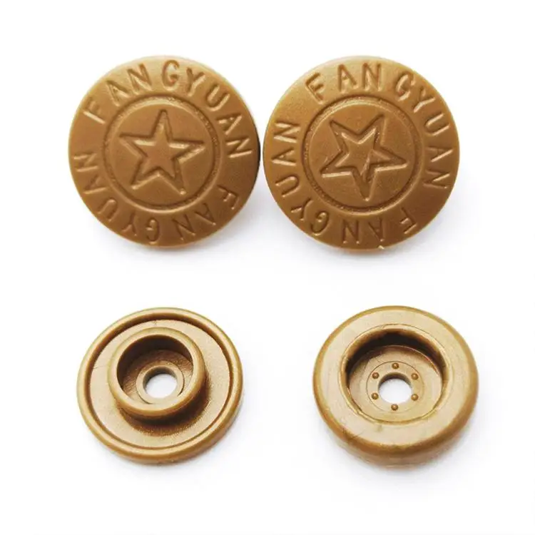 G&F Wholesale Customized Logo Laser Plastic Press Snap Button For Cap Clothes