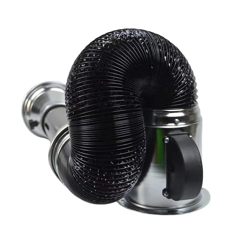 Support Customized Services 8 Inches Double Layer Flexible Aluminum Foil Hose Air Duct Smoke Pipe