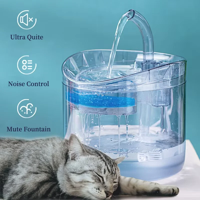 Factory Supply Pet Water Fountain Intelligent Automatic Cat Water Fountain Drinking 2L Cat Water Dispenser With Smart Pump