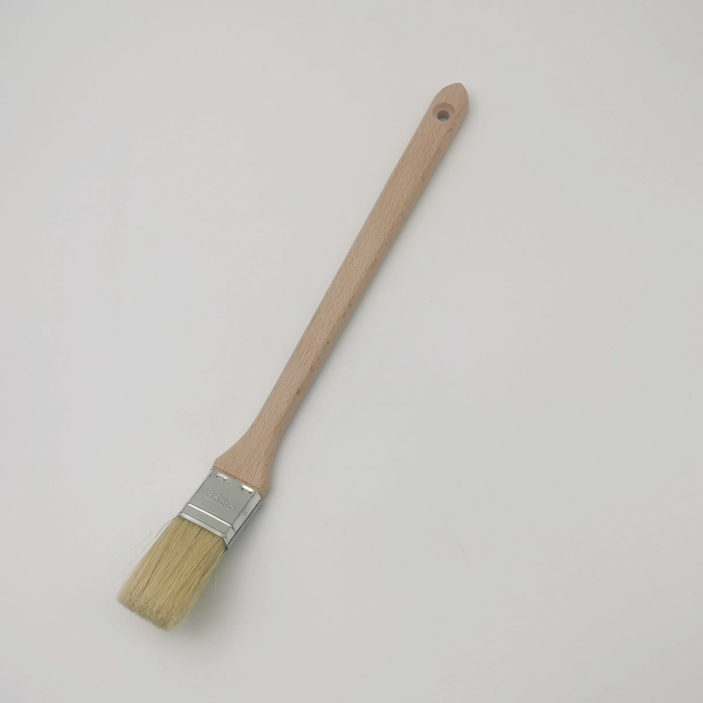 Radiator paint brush with long bent handle