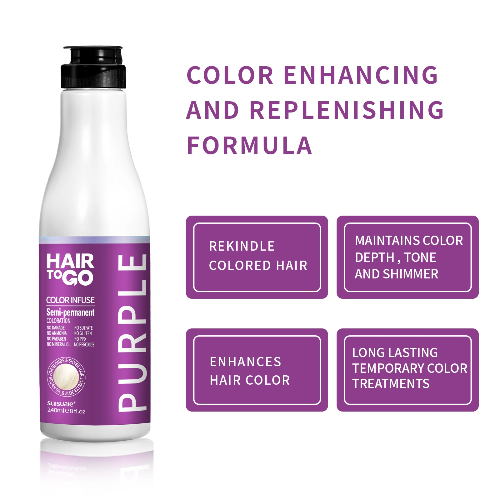 100 Moq Private Label Multi Color Hair Dye Semi Permanent Ammonia Free Black Blue Purple Hair Color Shampoo