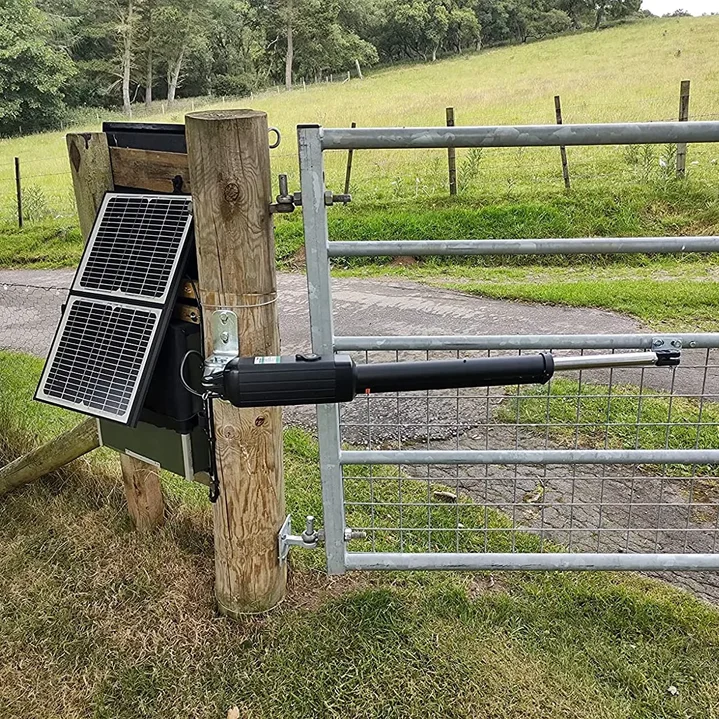 EN280 Single Swing Gate Opener 200kg per Leaf Swing Gate Operator Electric Battery Powered For Farm Ranch Villa Use