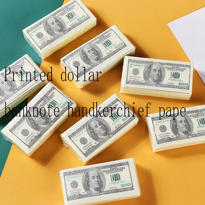 Entretenimento Wholesale Price Dolarlmpresso Hot Sale Giochi Idollar Bank Printed Dollar Banknote Handkerchief Paper