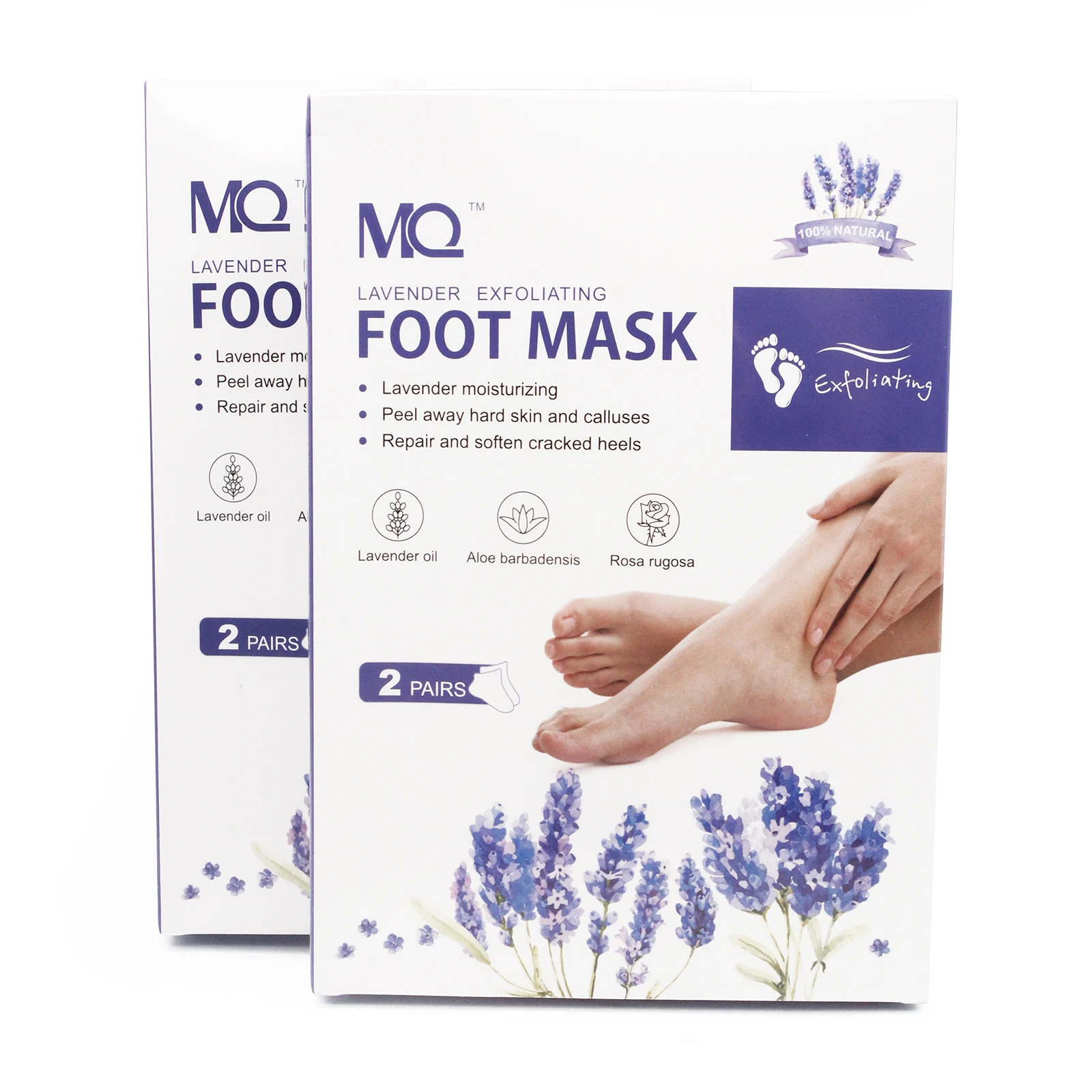 Wholesales Private Label Lavender Moisturizing Exfoliating Foot mask Socks Lavender Feet Peeling Foot Skin Care Mask