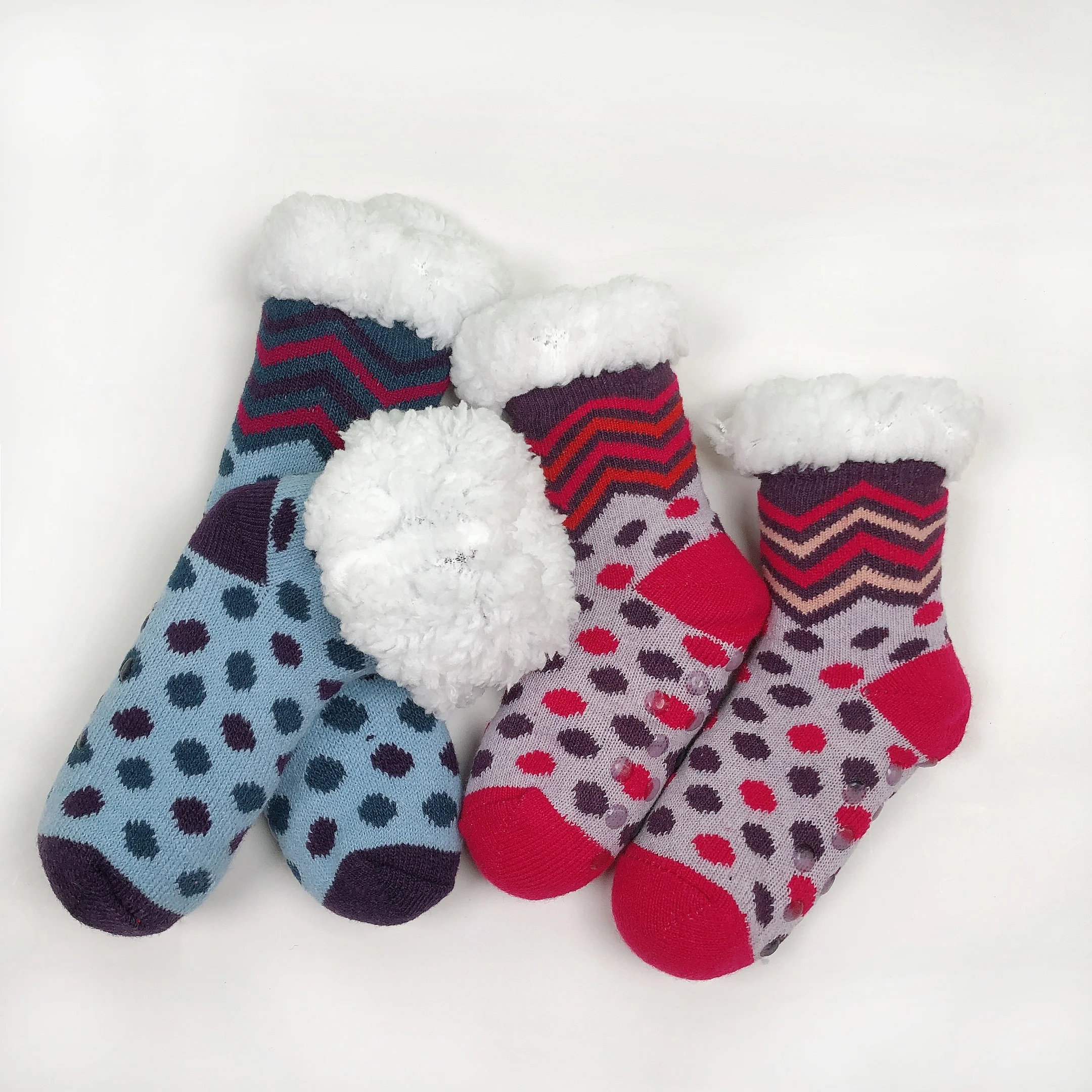 Low price wholesale custom snow socks, cashmere warm socks, non slip warm floor socks