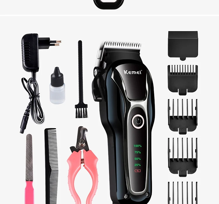 Металлические машинки для стрижки волос Kemei KM-1991 триммер для волос Электрический уход за домашними животными машинка для стрижки волос набор Бритва для домашних животных