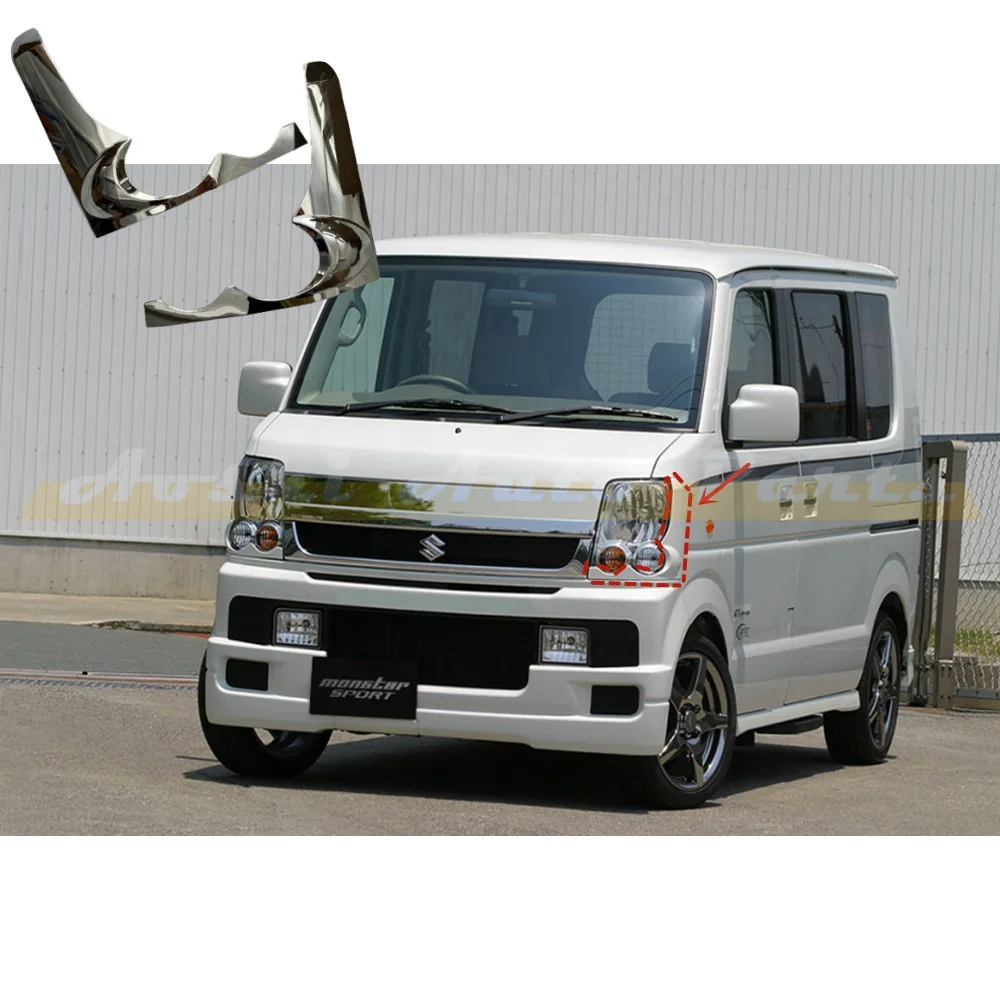 Использовать для SUZUKI каждый вагон DA64W 2015-2021 DA64 хромированная крышка комплект головного освещения