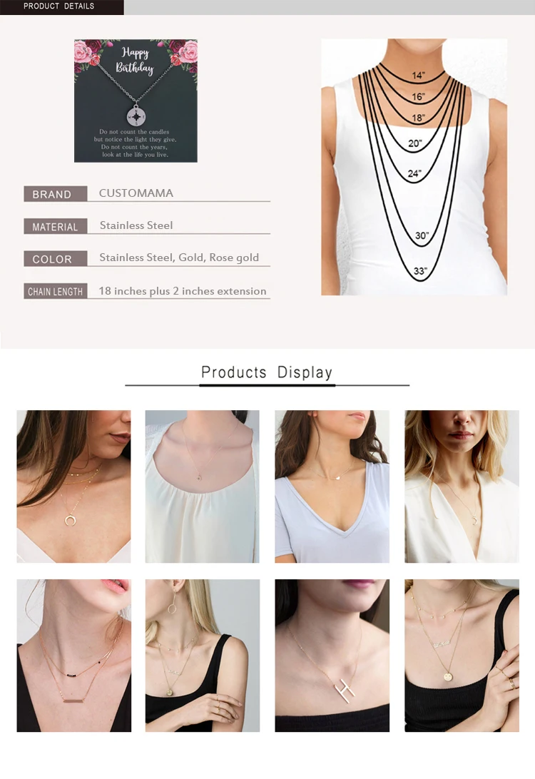 LWD60376 Stainless Zodiac Family Tree of Life Dragonfly Snowflake Christmas Wish Gift Footprints Dog Cat Paw Person Necklaces