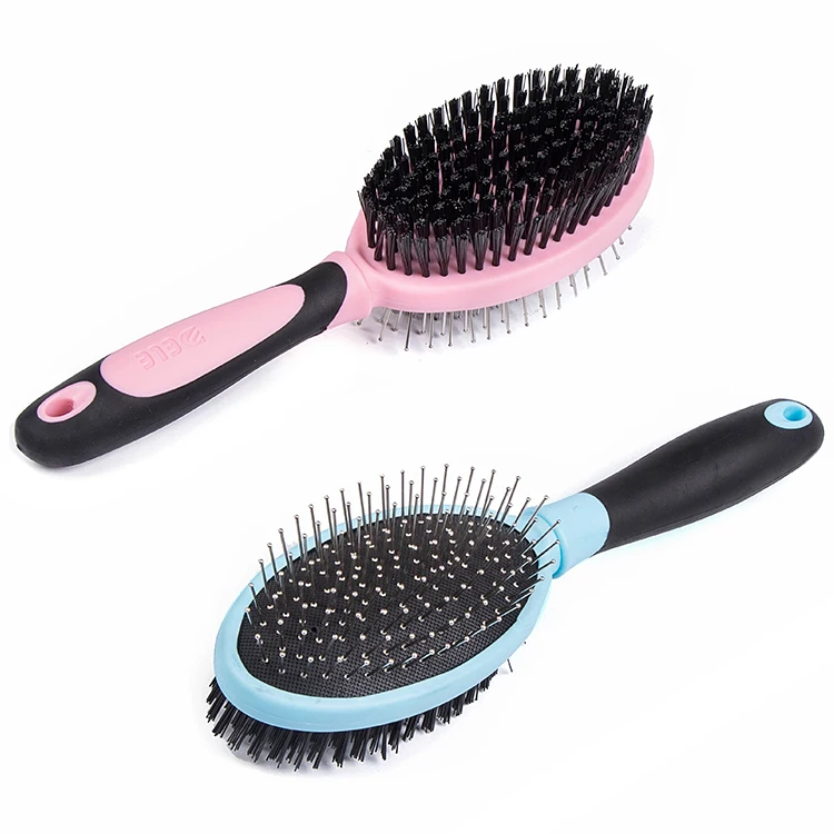 
 Pets products private label double sided grooming pet dog brush  