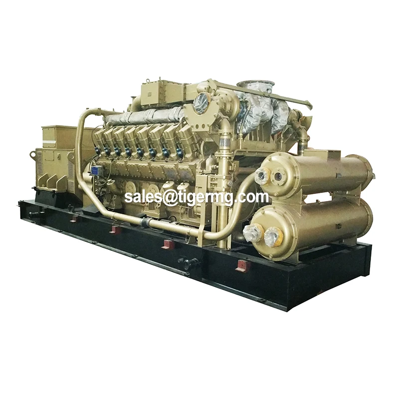 CE approved global warranty one-stop factory biogas generator 7000 kw 7 sets 1mw in parallel