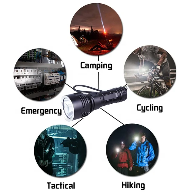 
XML2 U2 LED High Power Rechargeable Torch Light Rescue Handle Flashlight 
