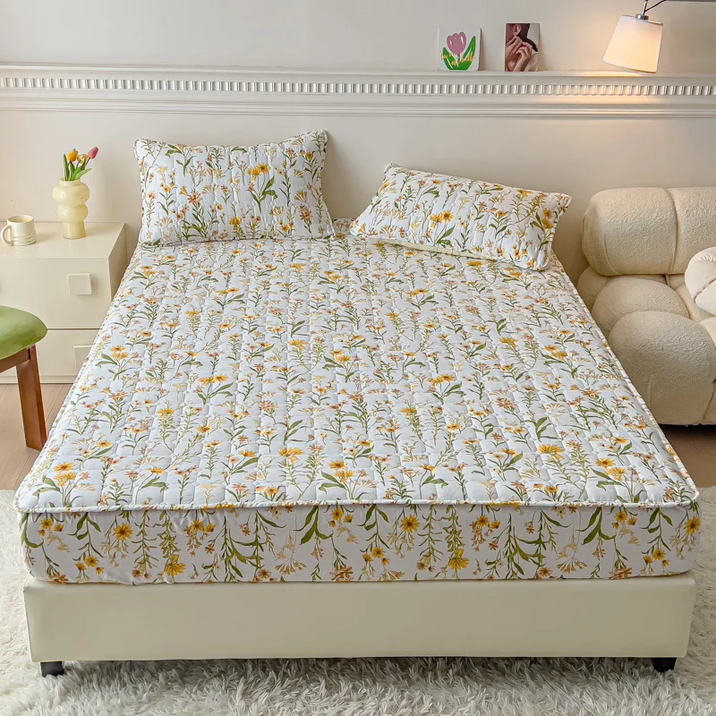Custom Mattress Protector Anti Bed Bug Proof Protector Quilted Cotton Bed Cover Kids Queen Fitted Bedsheet