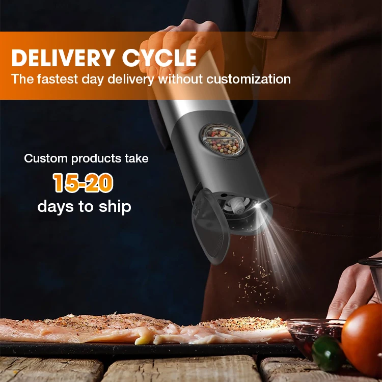 New Product Ideas 2024  kitchen & tabletop useful pepper mills with USB charging base pepper grinder mills
