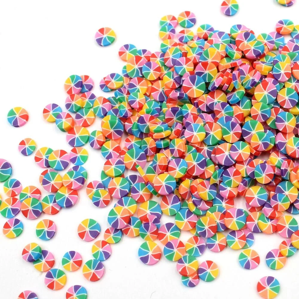 RAINBOW CANDIES Polymer Clay Dessert Candy Slice Sprinkles for Slime or DIY Work