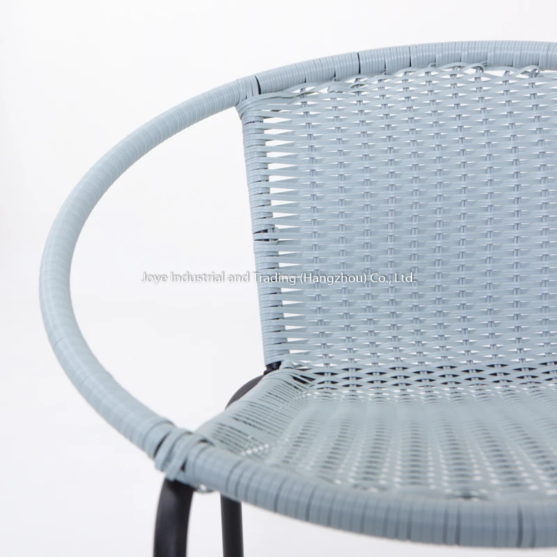 Joy Leisure Outdoor Steel Rattan Single Chair Garden Furniture Wicker Moon Chair