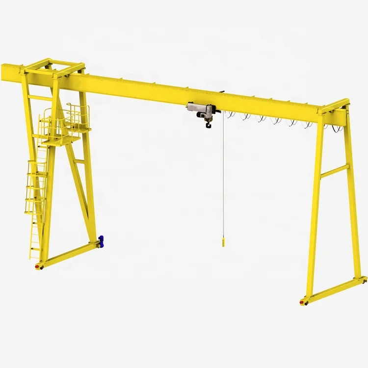 10 ton 16  Europe style single girder beam 12.5  15 ton gantry crane overhead EOT crane  in Seaside workshop