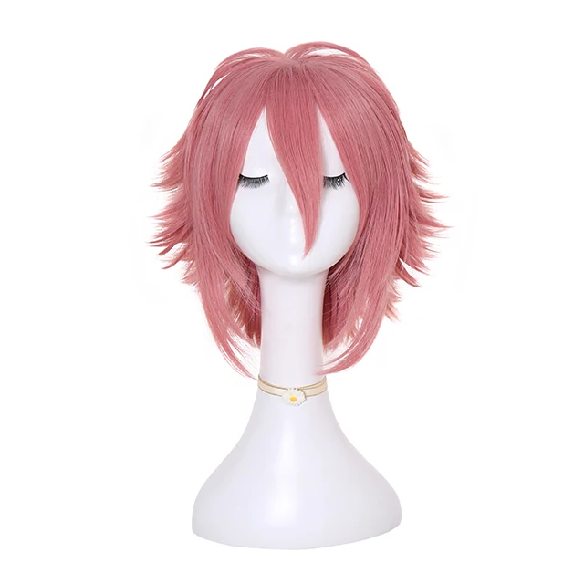 Фабричный синтетический парик с колючим красным львом, короткий парик для косплея, аниме