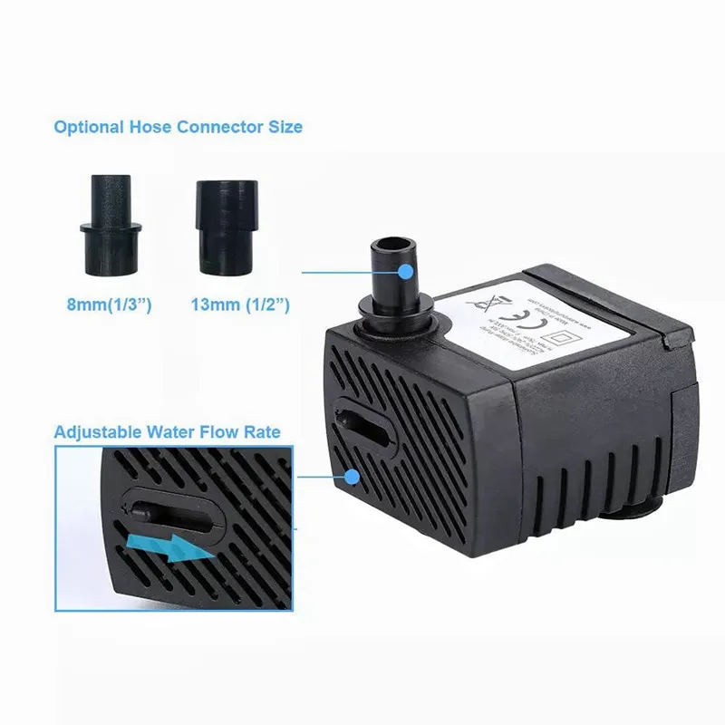 Raybow new design Mini Fish Tank Pet Water Fountain Hydroponics Submersible Water Pump Mini For Aquariums